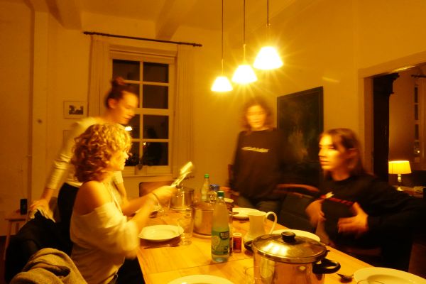 Abendessen nach einem langen Tag.