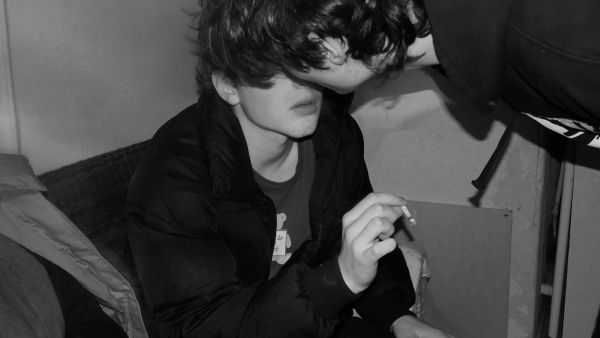 sharing, intimate, two people smoking